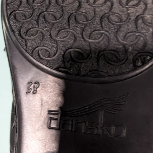 Dansko Black Leather Clogs with Buckle - Picture 7 of 9